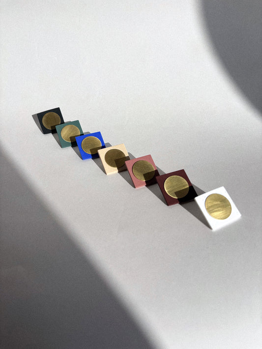 square mini earrings