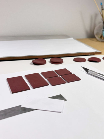 square mini earrings