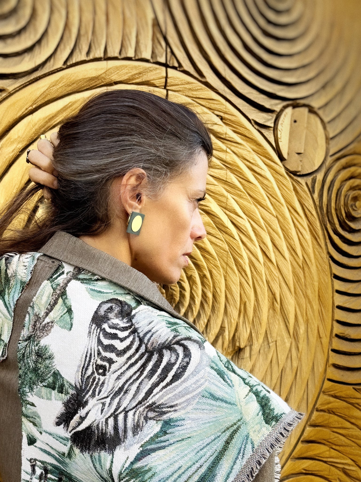 square mini earrings