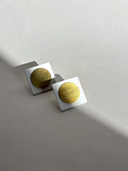 square mini earrings