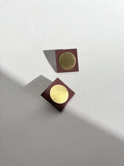 square mini earrings